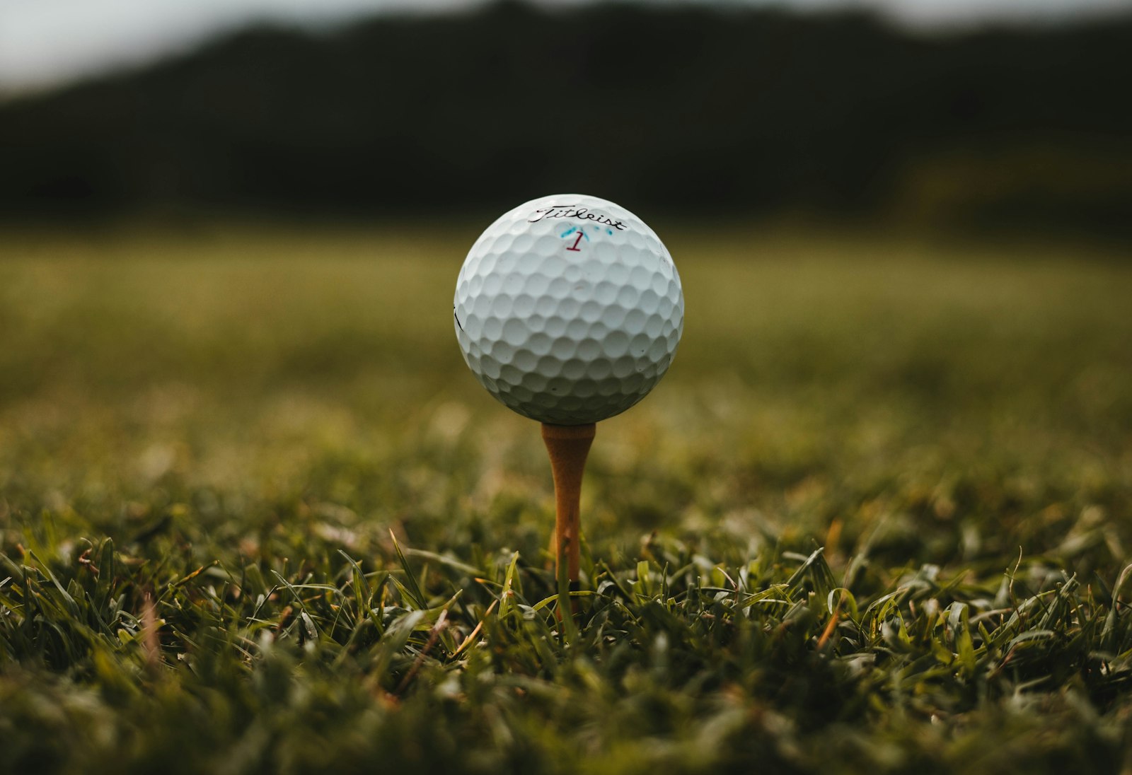 Close-up of a white golf ball